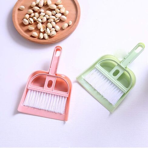 3 Pack Mini Broom and Dustpan Set - Small Dustpan and Brush Set，Mini Dust Pan Tool for Table, Desk, Countertop, Key Board in Kuwait