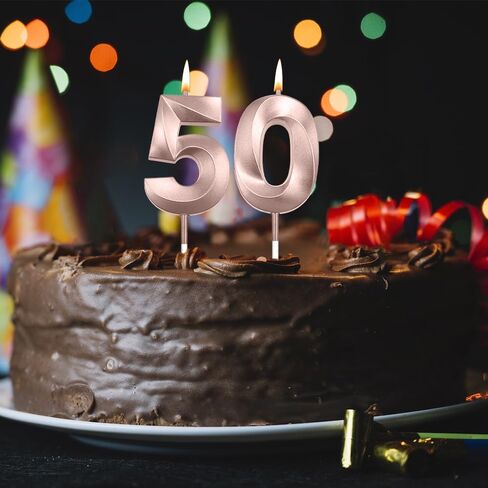 شموع عيد الميلاد الخمسين، زينة كعكة عيد الميلاد الخمسين، زينة كعكة عيد الميلاد الخمسين، شموع رقم 50، شموع كعكة عيد الميلاد، 50 شموع كعكة عيد الميلاد، زينة كعكة عيد الميلاد الخمسين، زينة عيد ميلاد سعيد 50 لها، شموع ذهبية وردية in Kuwait