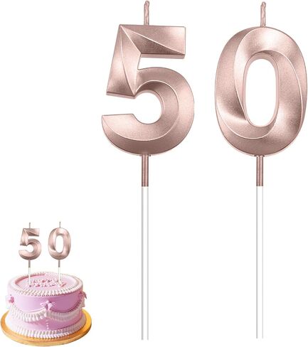 شموع عيد الميلاد الخمسين، زينة كعكة عيد الميلاد الخمسين، زينة كعكة عيد الميلاد الخمسين، شموع رقم 50، شموع كعكة عيد الميلاد، 50 شموع كعكة عيد الميلاد، زينة كعكة عيد الميلاد الخمسين، زينة عيد ميلاد سعيد 50 لها، شموع ذهبية وردية in Kuwait