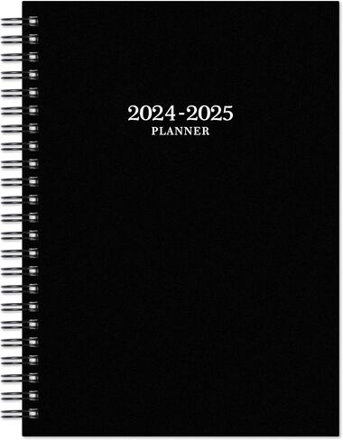 مخطط 2024-2025 - مخطط أسبوعي وشهري مع علامات تبويب، 6.3 بوصة × 8.4 بوصة، يوليو 2024 - يونيو 2025، مخطط أسبوعي وشهري 2024-2025 مع جيب خلفي + ورق سميك + سلك مزدوج، أسود in Kuwait