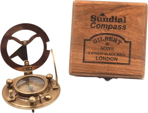 Gilbert and Sons Antique Brass Sundial Compass 4 inches in Saudi Arabia
