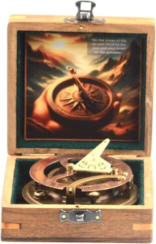 Gilbert and Sons Antique Brass Sundial Compass 4 inches in Saudi Arabia