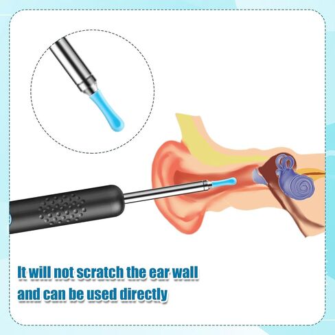 75pcs Ear Cleaner Replacement Tips, Silicone Ear Spoon Replacement Tip Covers Replacement Picks for Ear Wax Camera Earwax Cleaning Accessories for Teens Adults in Saudi Arabia