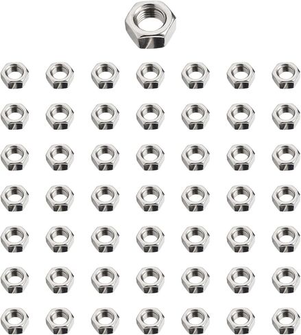 100Pcs Hexagon Nuts M2.5 Stainless Steel Hex Nuts Hex Full Nuts Thread Hexagon Nuts for Screws Bolts in Saudi Arabia