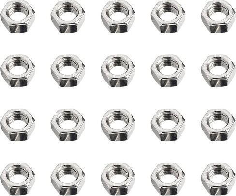 100Pcs Hexagon Nuts M2.5 Stainless Steel Hex Nuts Hex Full Nuts Thread Hexagon Nuts for Screws Bolts in Saudi Arabia