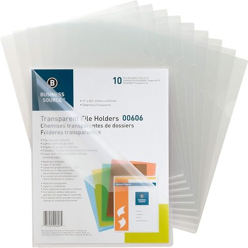 Business Source Transparent Poly File Holders, 6 Pack in Saudi Arabia