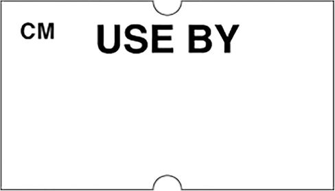 ملصق DayMark Date Coder القابل للتجميد، "USE BY"، لمسدس تحديد خط واحد DM3 SpeedyMark 10، أبيض (عبوة من 8 بكرات) in Kuwait