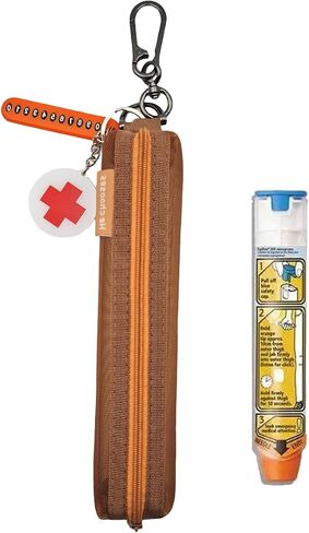 عبوة واحدة من أقلام Epi Pen الشبكية لحمل قلم EpiPen - حقيبة سفر مريحة للحساسية والسكري - تناسب قلم Epi Pen (رمادي) in Saudi Arabia