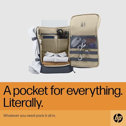 HP - شنطة ظهر للجنسين 15 انش للسفر 18 لتر، رمادي، 15.6 in Saudi Arabia