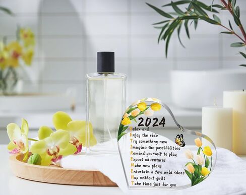 Retirement Gift for Women 2023 Acrylic Heart Keepsake Paperweight 4" x 4" x 0.4" Retirement Table Ornament Inspirational Plaque Retirement Party Decor for Retired Women Men Teachers Nurses in Saudi Arabia