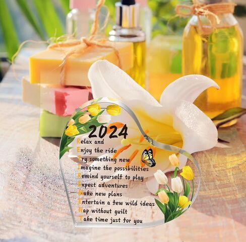 Retirement Gift for Women 2023 Acrylic Heart Keepsake Paperweight 4" x 4" x 0.4" Retirement Table Ornament Inspirational Plaque Retirement Party Decor for Retired Women Men Teachers Nurses in Saudi Arabia
