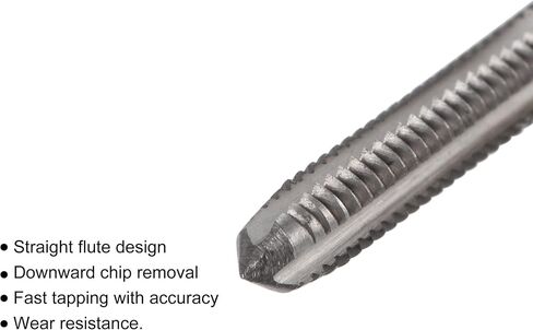 uxcell Thread Milling Tap 8-32 UNC, M42 HSS (High Speed Steel) Uncoated 3 Straight Flutes Machine Screw Threading Tap 2B Tolerance Grade in Saudi Arabia