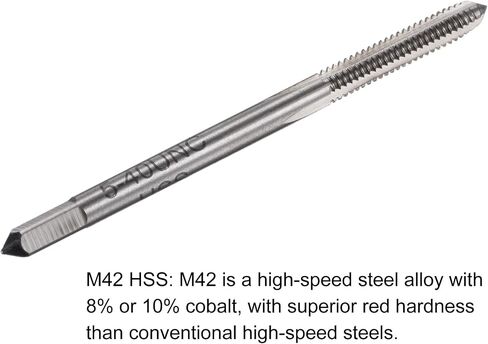 uxcell Thread Milling Tap 8-32 UNC, M42 HSS (High Speed Steel) Uncoated 3 Straight Flutes Machine Screw Threading Tap 2B Tolerance Grade in Saudi Arabia