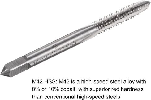 uxcell Thread Milling Tap 8-32 UNC, M42 HSS (High Speed Steel) Uncoated 3 Straight Flutes Machine Screw Threading Tap 2B Tolerance Grade in Saudi Arabia