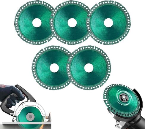 Indestructible Disc for Grinder, Indestructible Disc 2.0 for Angle Grinder 7/8" (Model 125),4 inch Circular Saw Blades for Ceramic Tile Glass Metal Wood Cutting-Cut Everything in Seconds (5 Pack) in Saudi Arabia