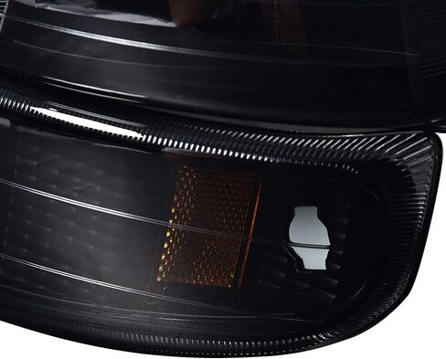 المصابيح الأمامية G-PLUS LED DRL متوافقة مع 1999-2002 Chevy Silverado/2001-2002 Silverado 1500HD 2500HD/00-06 Tahoe Suburban 1500 2500، مصباح أمامي ممتص للصدمات، قطعتان شفافتان (يسار + يمين) in Kuwait