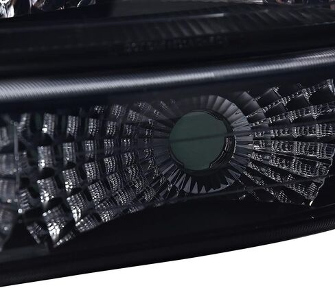 المصابيح الأمامية G-PLUS LED DRL متوافقة مع 1999-2002 Chevy Silverado/2001-2002 Silverado 1500HD 2500HD/00-06 Tahoe Suburban 1500 2500، مصباح أمامي ممتص للصدمات، قطعتان شفافتان (يسار + يمين) in Kuwait