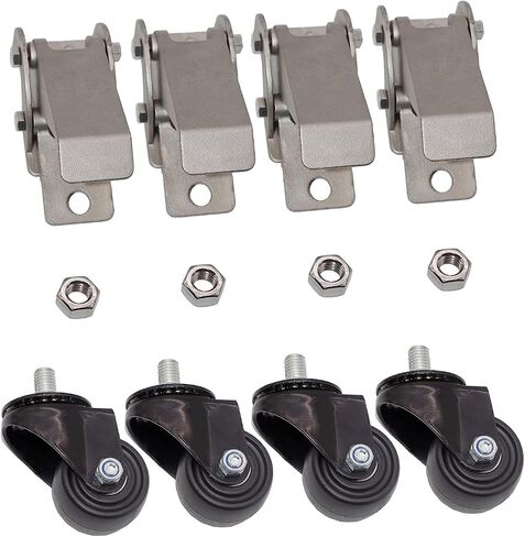 Retractable Workbench Casters Wheels Kit 880lbs Set of 4, Heavy Duty Removable Lifting Casters Set of 4 Adjustable Stepdown Caster Wheels Lift Casters for WorkBenches Tables, Workshops in Saudi Arabia