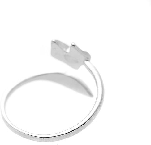Spinningdaisy Handcrafted Brushed Metal Sleek Fox Head Ring in Kuwait