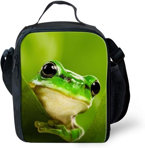 3D Frog Lunch Bag Kids Small School Shoulder Cooler Bags Stylish for Children in Kuwait