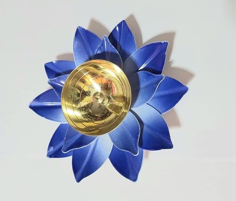 PARIJAT HANDICRAFT Brass Lotus Kuber Diya for Puja Home Décor Brass Diya Deepak Oil Lamp Small Lotus Kamal Shape for Home Temple Puja Articles Decor Gifts Giting (diya-INph0295) in Saudi Arabia