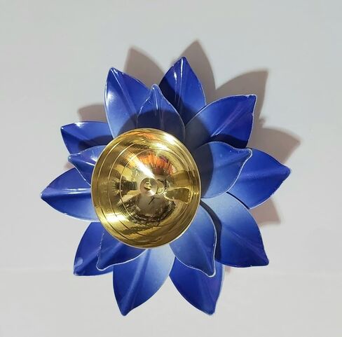PARIJAT HANDICRAFT Brass Lotus Kuber Diya for Puja Home Décor Brass Diya Deepak Oil Lamp Small Lotus Kamal Shape for Home Temple Puja Articles Decor Gifts Giting (diya-INph0295) in Saudi Arabia