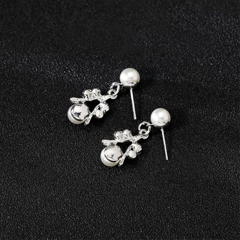 Exaggerated Layered Imitation Pearl Beads Choker Necklace Bracelet Drop Dangle Earring MultiLayer Stacking Statement Strand Polished Ball Costume Jewelry Sets for Women Girl in Saudi Arabia