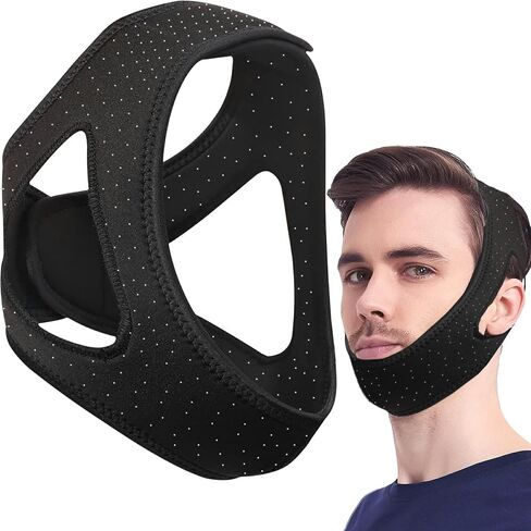Anti Snoring Devices [Upgraded] - Snoring Relief Chin Strap - Good Sleep Anti Snoring Devices - Snore Less Sleeping Solution for Men and Women - 800mm in Saudi Arabia