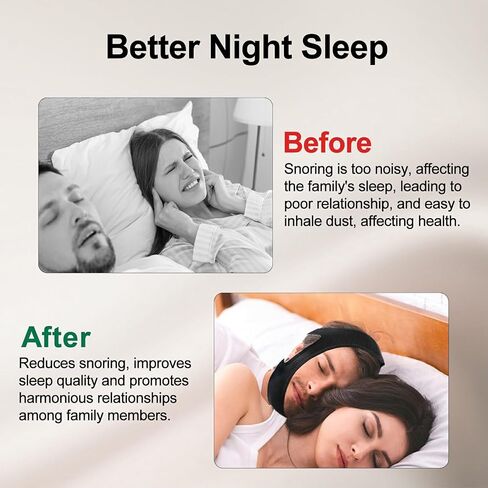 Anti Snoring Devices [Upgraded] - Snoring Relief Chin Strap - Good Sleep Anti Snoring Devices - Snore Less Sleeping Solution for Men and Women - 800mm in Saudi Arabia
