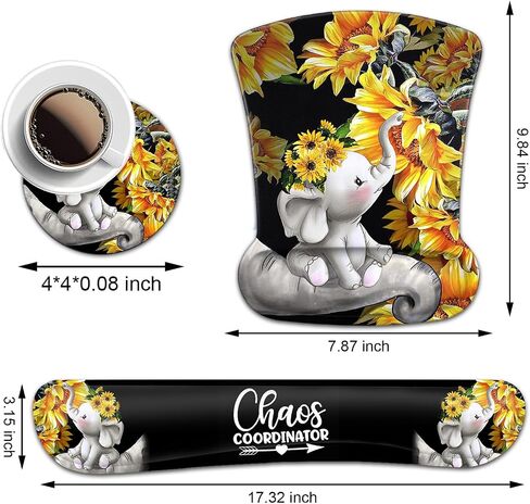 Mouse Pad with Wrist Support, Ergonomic Gel Mouse Pad Beautiful Flowers,Non-Slip Durable, Memory Foam Keyboard Wrist Rest, Suitable for Office Typing Games, Pink Hyacinths on Wood Panel in Saudi Arabia