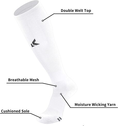 Elite Soccer Socks (3 Pairs) Team Sport Knee High Socks for Youth & Adult in Saudi Arabia