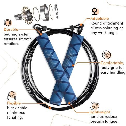 Speed Rope - Fast, Adjustable, Durable - Jump Rope for Double Unders in Saudi Arabia