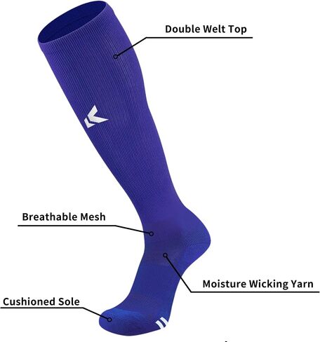 Elite Soccer Socks (3 Pairs) Team Sport Knee High Socks for Youth & Adult in Saudi Arabia