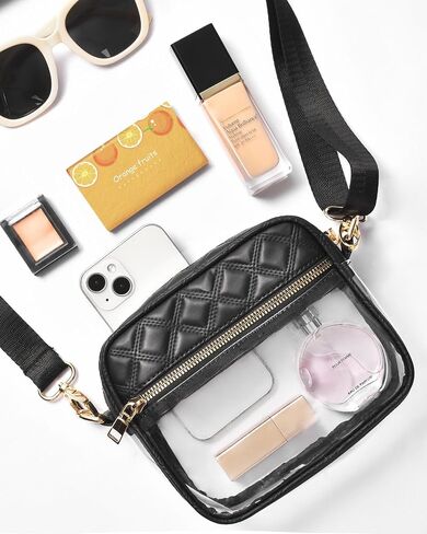 HULISEN Clear Bag for Stadium Events, Clear Purses for Women Stadium Crossbody, Small Clear Bags for Concerts, Festival in Saudi Arabia