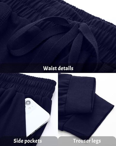 Neer 3 Pack Women's Sweatpants with Pockets, Soft Jogger Pants Lightweight Lounge Athletic Pants for Workout Running Yoga in Saudi Arabia