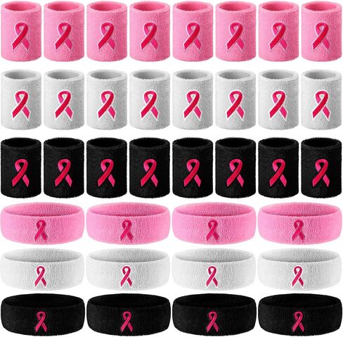 مجموعة من 36 قطعة من عصابات الرأس للتوعية بسرطان الثدي، مجموعة من عصابات الرأس الرياضية للتوعية بسرطان الثدي تتضمن 24 قطعة من أربطة المعصم الرياضية و12 قطعة من أربطة الرأس لشهر التوعية للنساء in Kuwait