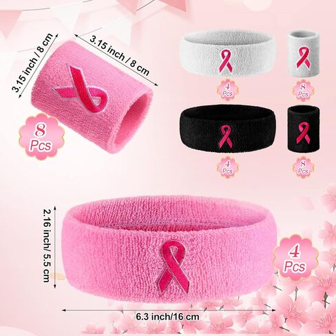 مجموعة من 36 قطعة من عصابات الرأس للتوعية بسرطان الثدي، مجموعة من عصابات الرأس الرياضية للتوعية بسرطان الثدي تتضمن 24 قطعة من أربطة المعصم الرياضية و12 قطعة من أربطة الرأس لشهر التوعية للنساء in Kuwait
