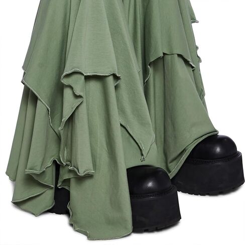 Dolls Kill F is for Fairies Flare Pants by Current Mood - Foldover Waist with Wide Leg and Handkerchief Design in Saudi Arabia