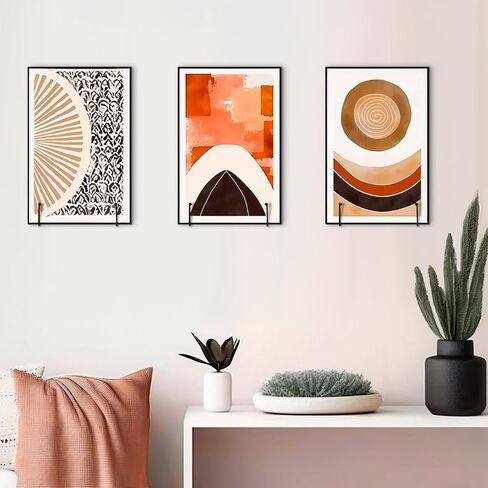 Jetec 2 Pcs Wall Mount Metal Plate Display Stands 6 Inch Metal Wall Easel Plate Photo Stands Holders Decorative Versatile Plate Hangers Picture Frame Stand Wall Display with Screws for Home Wall in Saudi Arabia