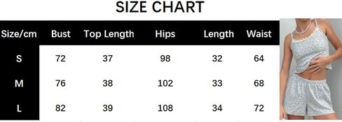 Women Y2K Pajamas Set Sexy Lace Trim Floral Print Crop Cami Tops and Shorts Set 2 Piece Outfit Summer Loungewear Set (B-A White, L) in Saudi Arabia