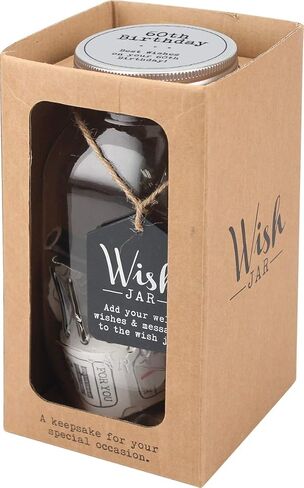 برطمان أمنيات عيد الميلاد الستين على الرف العلوي، هدايا لا تُنسى للرجال والنساء؛ تأتي المجموعة مع 100 تذكرة وغطاء مزخرف in Kuwait