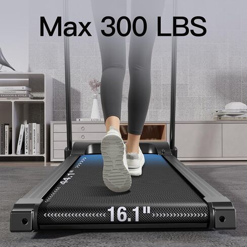 UMAY Fitness Home Folding 3 Level Incline Treadmill with Pulse Sensors, 3.0 HP Quiet Brushless, 8.7 MPH, 300 LBS Capacity, Grey in Saudi Arabia