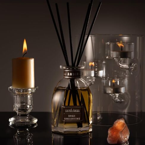 Liliya’s Aroma Reed Diffuser Amber Wood, Home Collection, Diffuser Scent of Sandalwood and Sweet Vanilla, Diffuser Set 3 oz |90 ml in Saudi Arabia