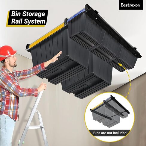 رف تخزين المرآب العلوي، 48 بوصة × 48 بوصة، رفوف تخزين سقف المرآب بعرض قابل للتعديل، رف تخزين للتعليق عالي التحمل للكراجات والحظائر وغرف التخزين (لا يتم تضمين الصناديق) in Kuwait