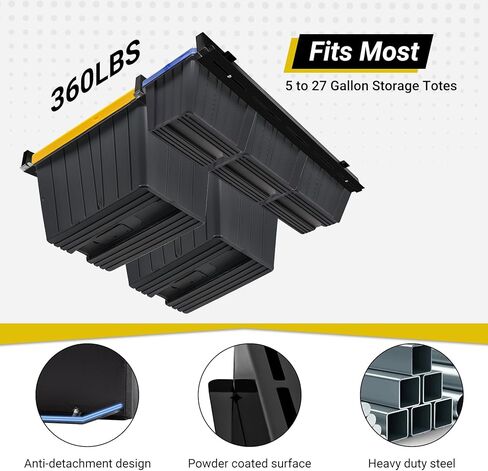 رف تخزين المرآب العلوي، 48 بوصة × 48 بوصة، رفوف تخزين سقف المرآب بعرض قابل للتعديل، رف تخزين للتعليق عالي التحمل للكراجات والحظائر وغرف التخزين (لا يتم تضمين الصناديق) in Kuwait