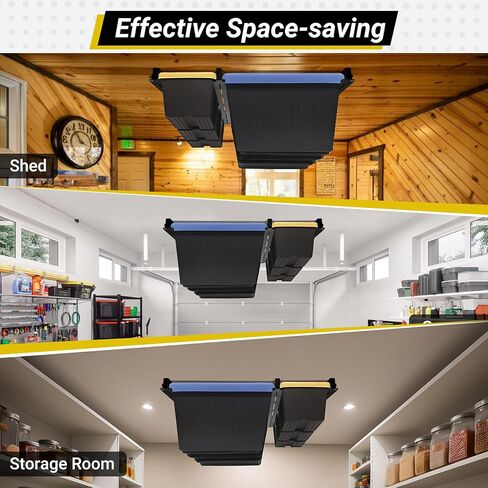 رف تخزين المرآب العلوي، 48 بوصة × 48 بوصة، رفوف تخزين سقف المرآب بعرض قابل للتعديل، رف تخزين للتعليق عالي التحمل للكراجات والحظائر وغرف التخزين (لا يتم تضمين الصناديق) in Kuwait