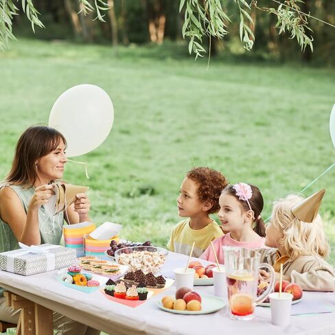 TINSKY 120 قطعة من قوارب الطعام الورقية، أطباق هوت دوج للاستعمال مرة واحدة، صواني هوت دوج ملونة للاستعمال مرة واحدة، قوارب من الورق المقوى لتقديم الأطعمة والتوابل والوجبات الخفيفة والمقبلات in Kuwait