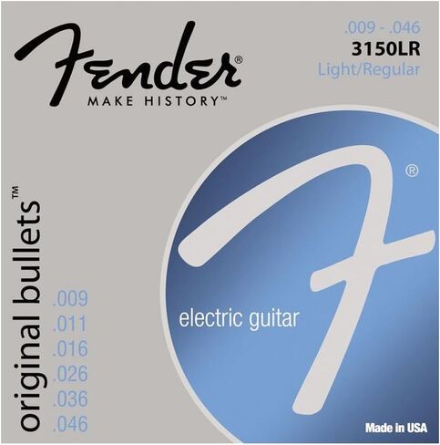 Fender Original Bullet 3150 Electric Guitar Strings, Pure Nickel, Bullet End, 3150L .009-.042 in Saudi Arabia