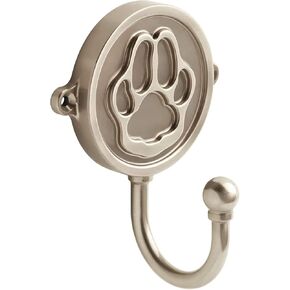 Franklin Brass Paw Print (1-Pack) Single Wall Hooks 1-Prong Venetian Bronze Dog Themed Hooks for Hanging Leash, Dog Harness, Wall Mount Hanger, Organization Decorative Wall Hooks FBPAWHK-VBR-C