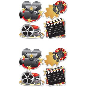 Beistle , 8 Piece Movie Set Cutouts, 14.75'' - 16.5''